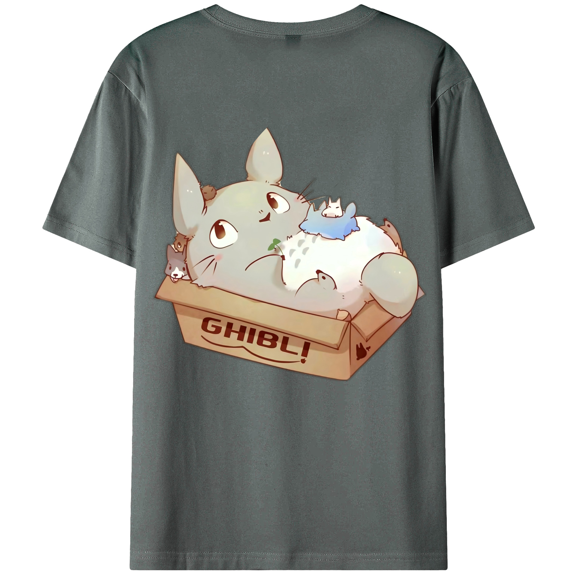 （画像用） となりのトトロ 草壁メイ 草壁サツキ My Neighbor Totoro Satsuki Kusakabe Mei Kusakabe 綿100％ メンズ半袖Tシャツ（バックプリント） 通気性